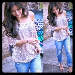 Sequinned top